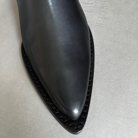 Alexander McQueen Braided Chain Leather Ankle Boots - Picture 8 of 14